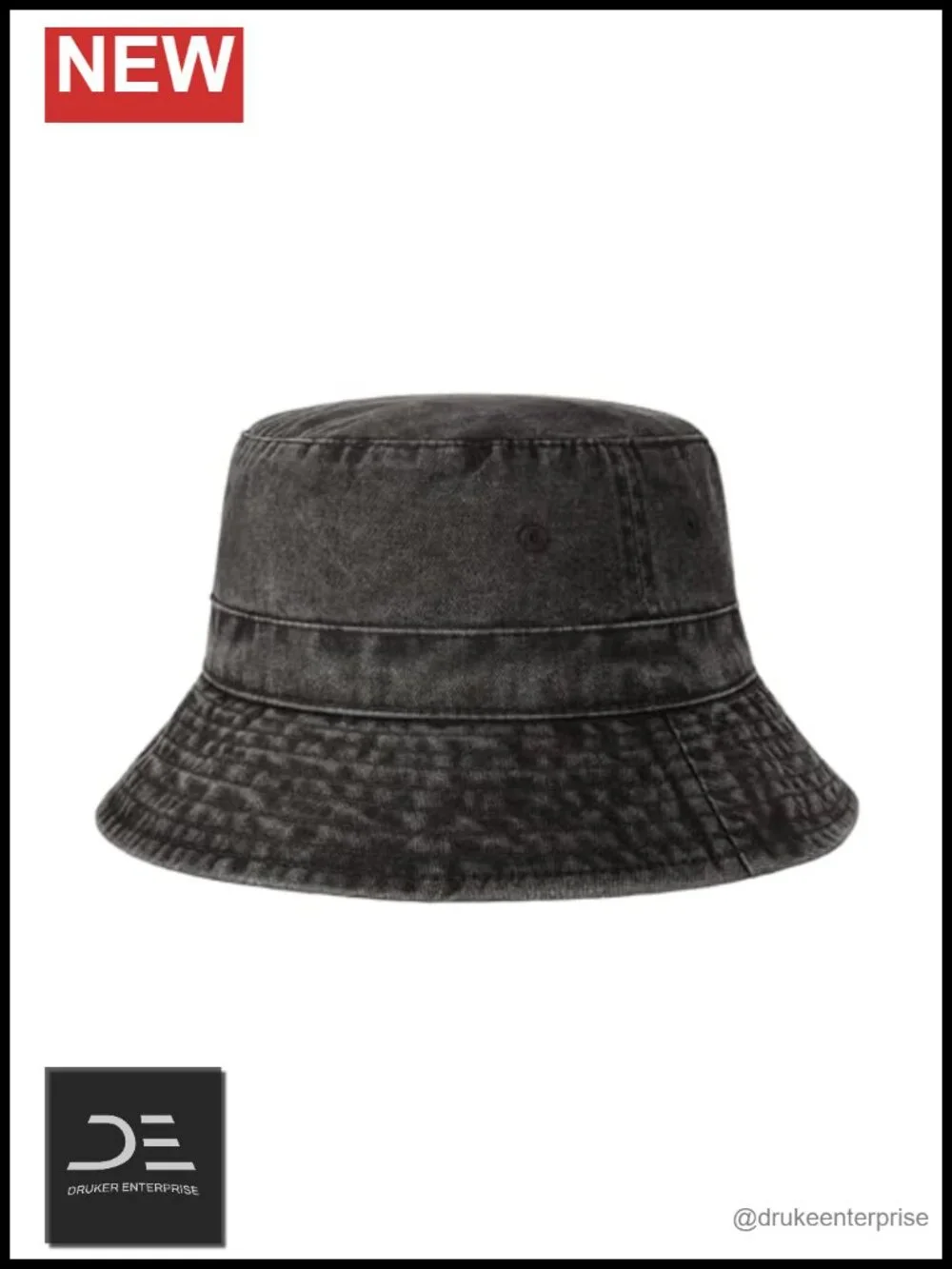 Cotton Bucket Hat with UPF 50+ Sun Protection - Adjustable Drawstring,